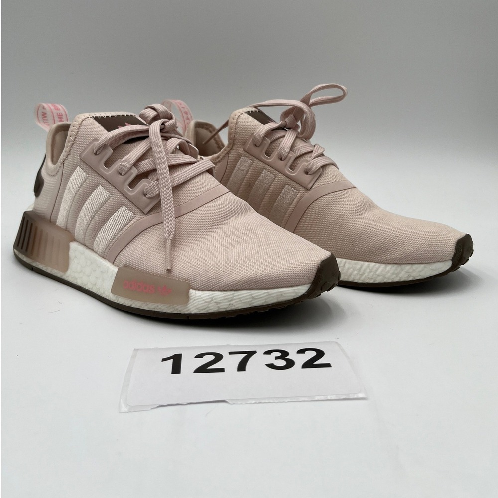 Adidas NMD R1 HQ4279 Running Sneakers Shoes Womens 8 Pink Mesh Lace Up Athletic